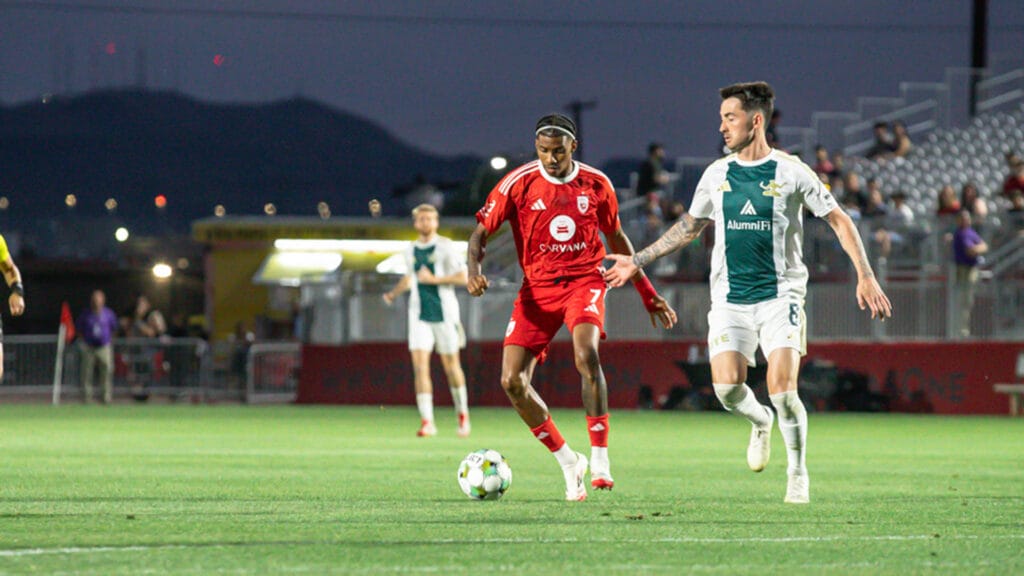 Jearl Margaritha's assist gave Pa-Modou Kah's Phoenix Rising side the lead in the first half.