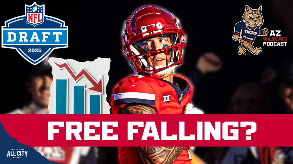 Arizona’s star wide receiver, Tetairoa McMillan is expected to be one of the best in his and many think he could have a 10+ year NFL career if he remains healthy. However, some draft analysts claim they expect McMillan to fall in this season’s draft.