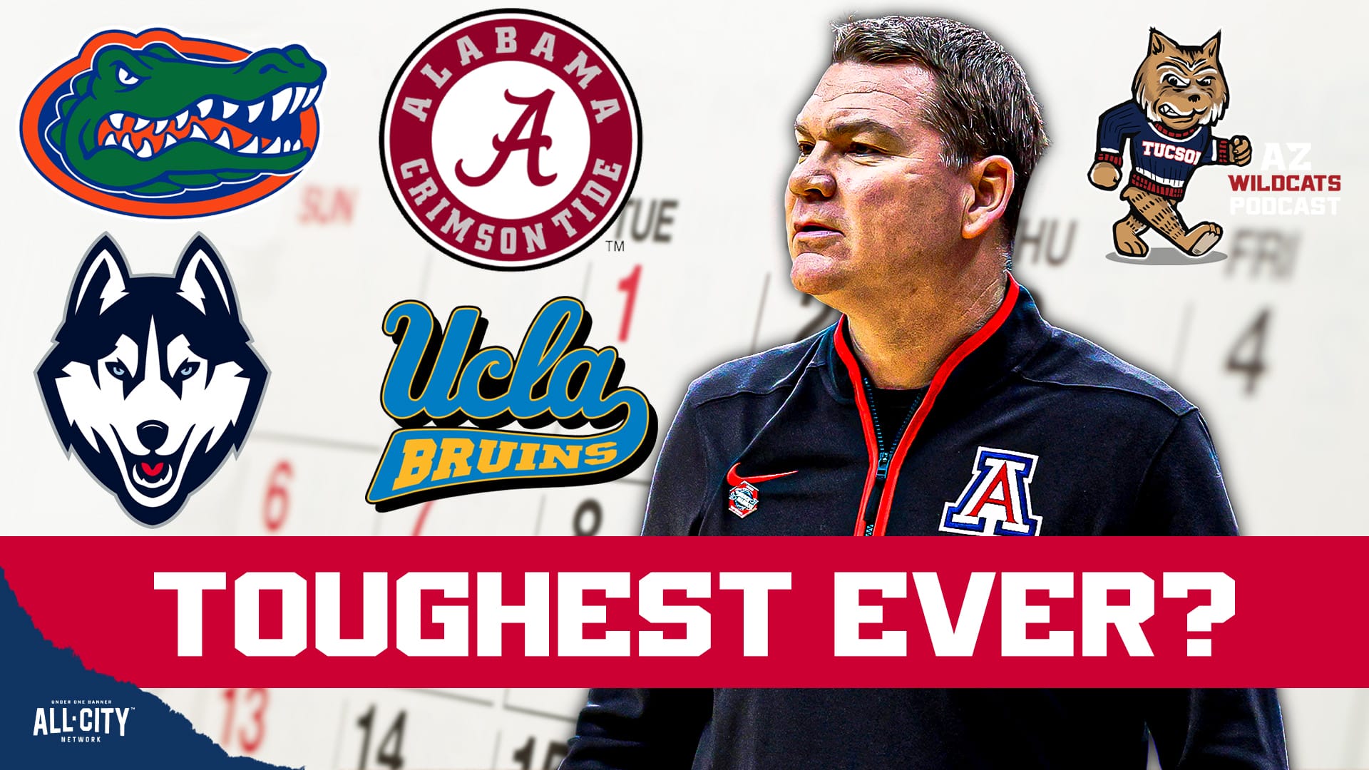 Arizona’s Tommy Lloyd is no stranger to a difficult non-conference schedule. Infact, Lloyd has begun to become known amongst fans for bringing marquee matchups to fans across the country in the non-conference. The 2024-25 schedule is the most difficult schedule in Arizona basketball history according to college basketball reference. Lloyd is not stopping there, the Wildcats currently have the following teams on the docket for the 2025-26 season, Florida, UConn, Auburn, UCLA, and Alabama. Last night, it was announced by CBS’ Jon Rothstein that the Wildcats have added San Diego State University to their non-conference schedule. Will 2025-26 feature the most difficult schedule in the history of Arizona men’s basketball? How can Tommy Lloyd push through this schedule into March and April of 2026?