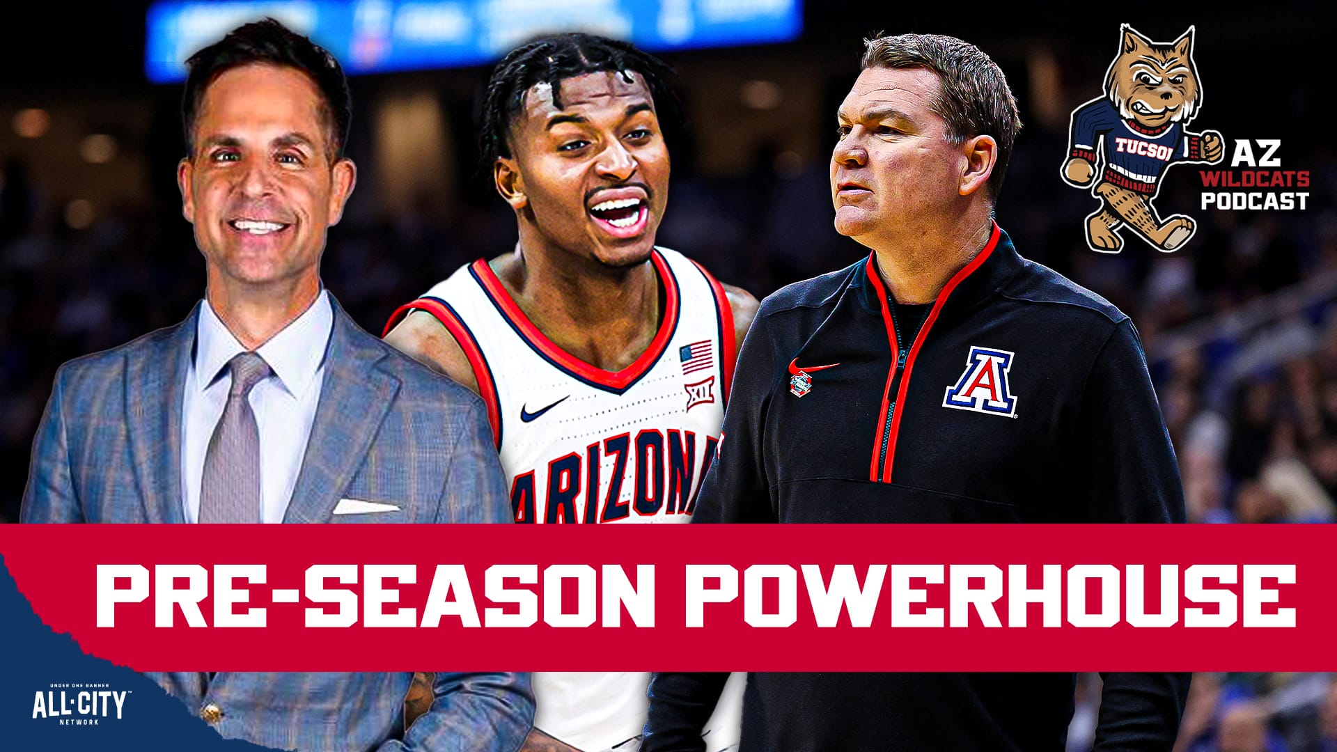 Pete Sousa of the Big 12 Network, ESPN, & the Pete Sousa Show stops by the AZ Wildcats Podcast to discuss Wildcats men’s basketball off-season and where that puts Tommy Lloyd’s squad amongst the elite programs in the Big 12 such as Houston, BYU, and Texas Tech. Can Koa Peat, Brayden Burries, Ivan Kharchenkov, Jaden Bradley, Dwayne Aristode, Motiejus Krivas, & Bryce James take Tommy Lloyd to his first Final Four?! PLUS! Former Wildcats making noise overseas, and MORE! Join Damon Fairall & Kevin Thomas on the AZ Wildcats Podcast!
