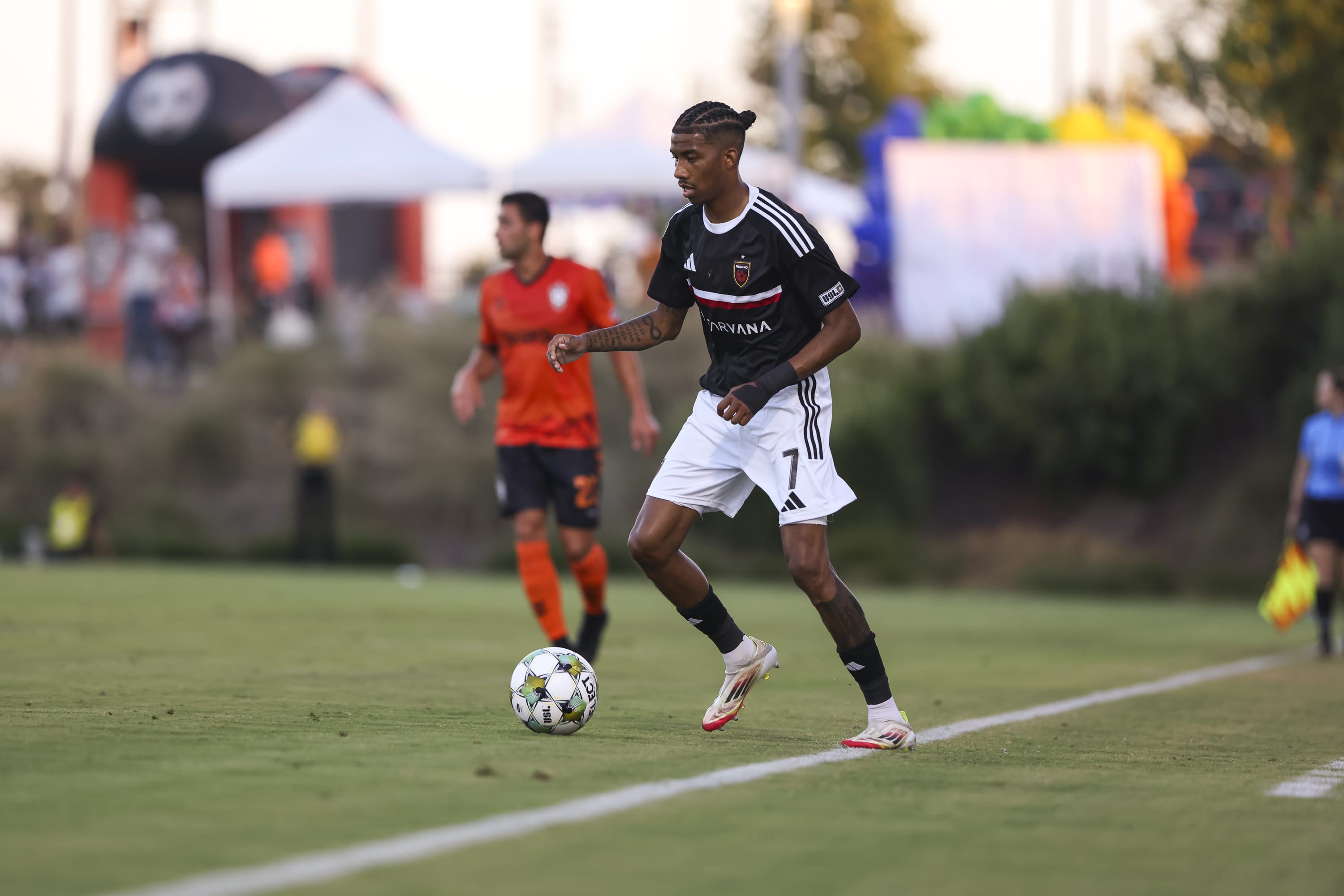 Jearl Margaritha played his final match for Phoenix Rising against Orange County before being transferred to SK Beveren. Image: Orange County SC
