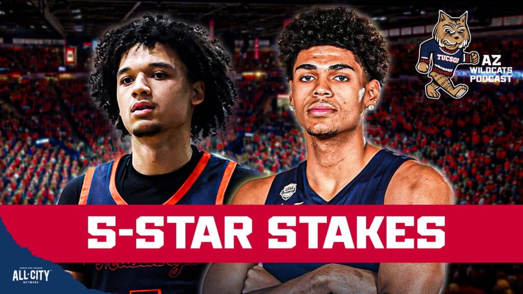 Arizona’s 5-star duo Koa Peat & Brayden Burries spoke to local media Wednesday afternoon. The AZ Wildcats Podcast breaksdown the major news and notes from their appearance. Can this star studded freshman give Arizona true championship expectations when combined with veterans like Jaden Bradley, Tobe Awaka, Anthony Dell’Orso, and Motiejus Krivas? PLUS! The Big 12 has inked a deal with Peacock and NBC to broadcast games. Join Damon Fairall and Kevin Thomas on the AZ Wildcats Podcast!