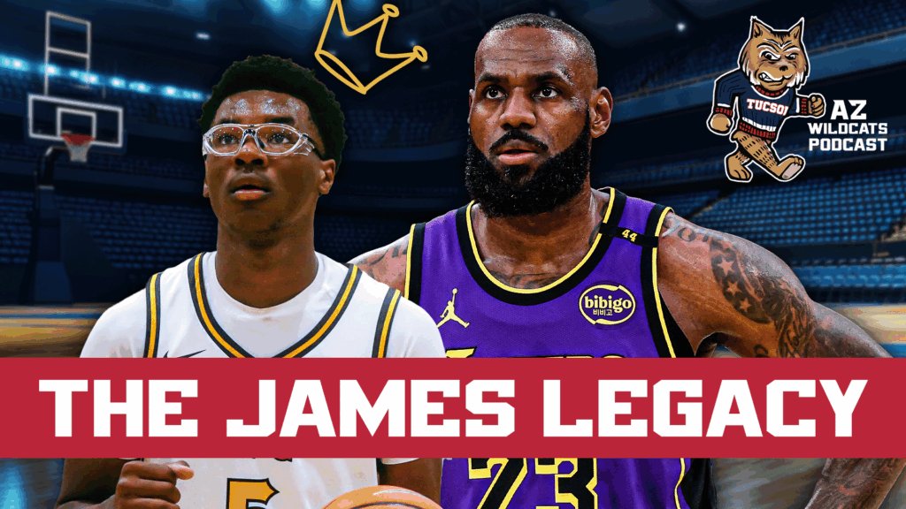 Arizona's Bryce James, Ivan Kharchenkov, and Mabil Mawut all spoke with media yesterday and James spoke about LeBron's advice to him and Bronny's impact on his path. PLUS! Justin Spears joins the show to discuss Wildcats football fall camp! Join Damon Fairall and Kevin Thomas on the AZ Wildcats Podcast!