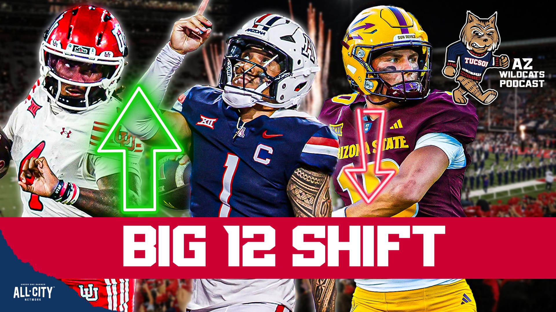 The Arizona Wildcats were one of the lower ranked teams in the Big 12 conference heading into the 2025 football season but after Week 1, the narrative is shifting for Brent Brennan, Noah Fifita, and Seth Doege. A Dominant win over Hawaii, a sputtering ASU W over NAU that impressed no one, Baylor's loss to Auburn, K-State's struggle to beat North Dakota, and other performances have the Wildcats looking a lot better than maybe the ordinarily would. The fellas break down the Big 12 power rankings after Week 1. PLUS! News and notes from around the A & Bill Belichick got blown out in his debut. Join Damon Fairall and Kevin Thomas on the AZ Wildcats Podcast!