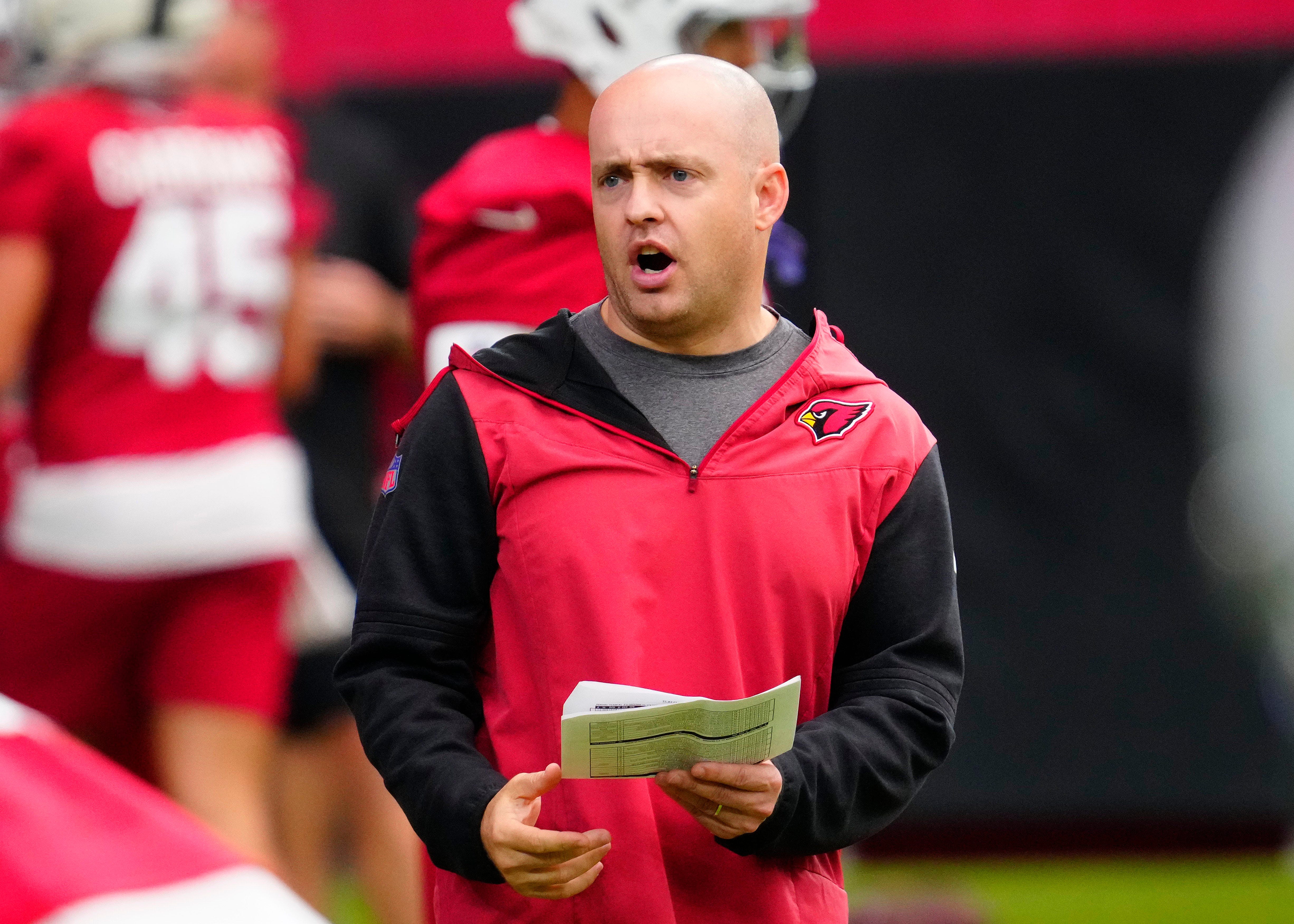 Arizona Cardinals offensive coordinator Drew Petzing