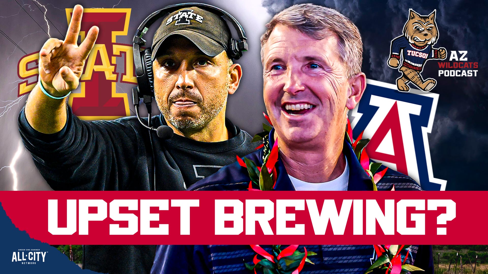 Arizona is on the road this weekend in Ames, Iowa to face off with Matt Campbell’s Iowa State squad. Can Brent Brennan & Noah Fifita pull off the upset in shocking fashion this Saturday? PLUS! What are the BEST BETS for week 5 of the CFB season! Join Damon Fairall & Kevin Thomas on the AZ Wildcats Podcast!
