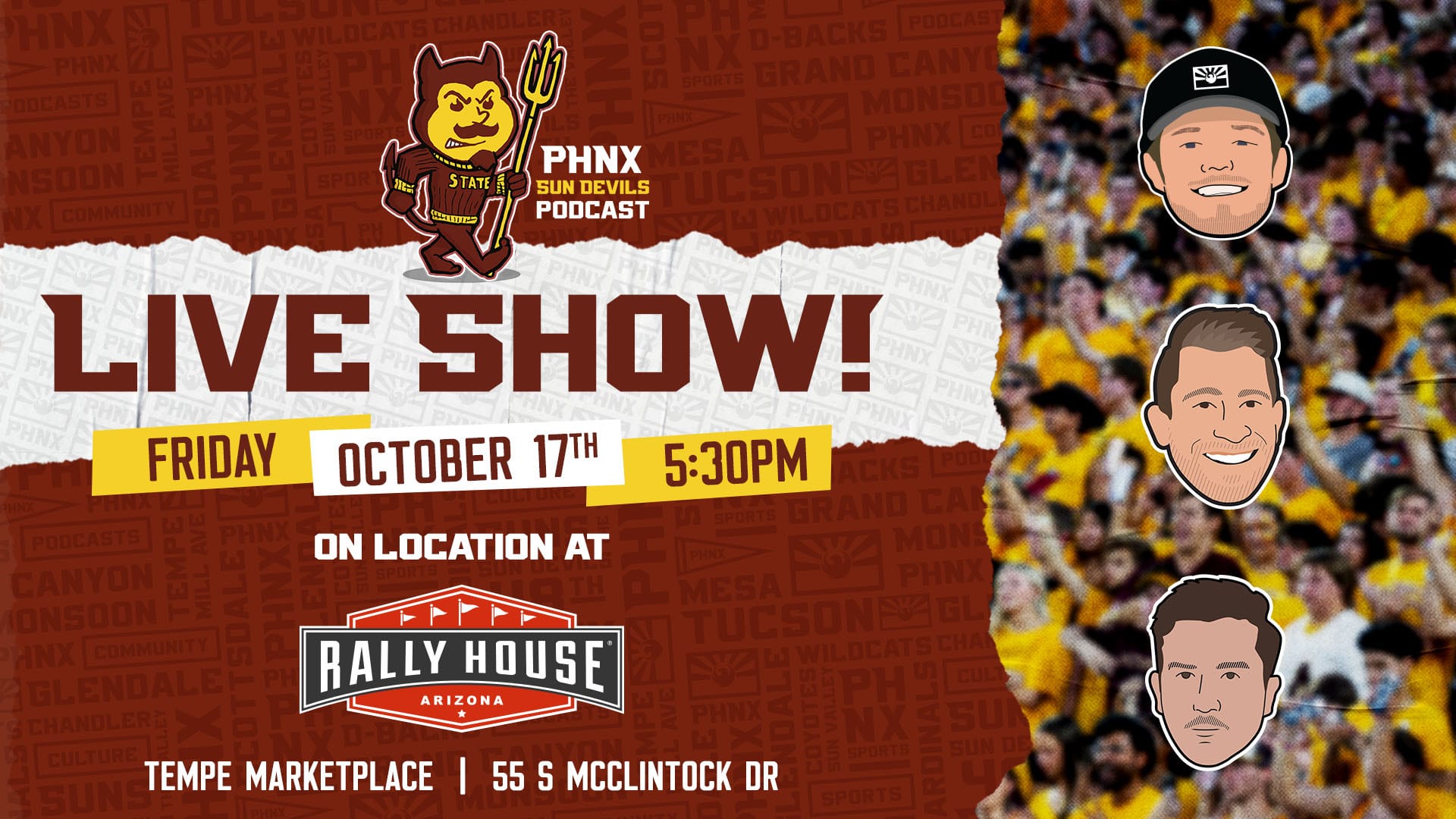 PHNX Sun Devils Live show at rally house TEMPE