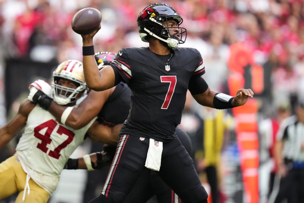 Arizona Cardinals QB Jacoby Brissett.