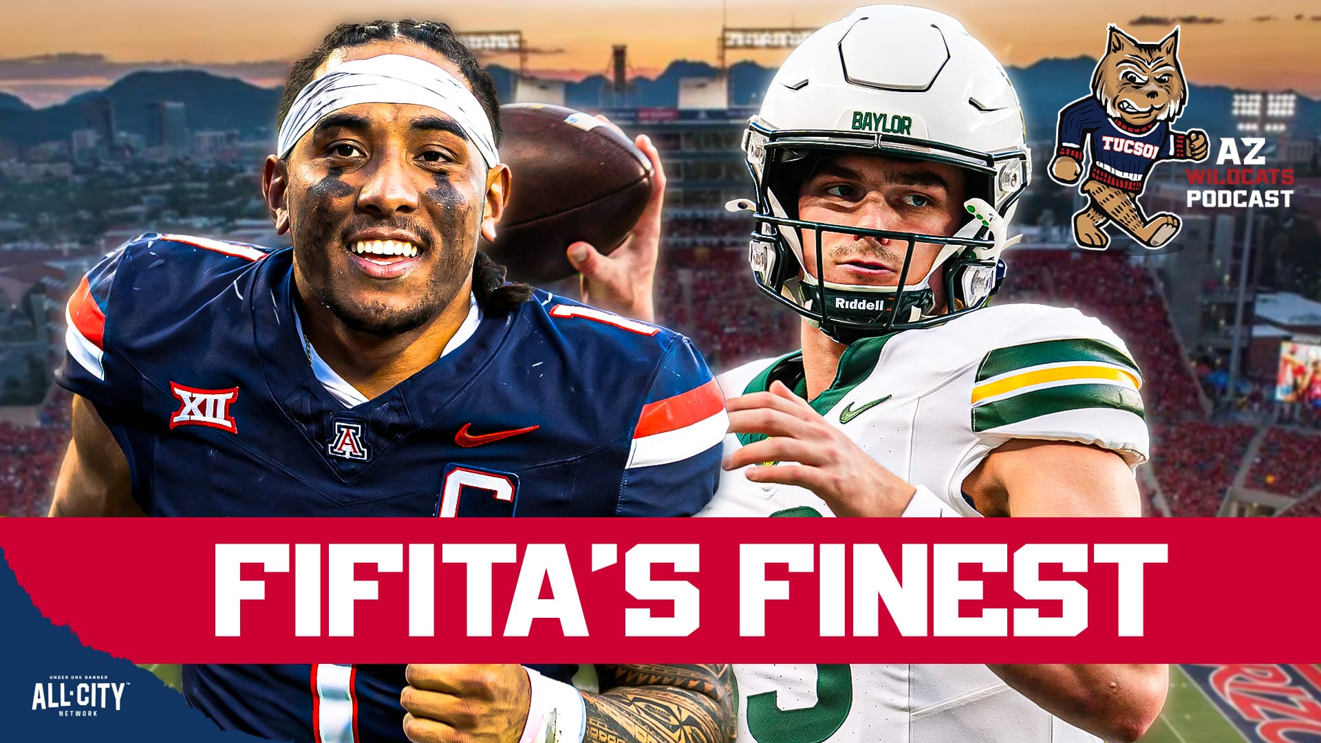 The Arizona Wildcats football program are riding on a high of good play of late. The newly dubbed Casino Del Sol Stadium should be packed to the brim this weekend as Arizona takes on Baylor for the first time as Big 12 foes. Noah Fifita has been playing as the conferences BEST signal caller. He has a premier matchup against Sawyer Robertson. PLUS! Erika Day joins to talk Arizona Women’s Basketball Join Damon Fairall and Kevin Thomas on the AZ Wildcats Podcast!