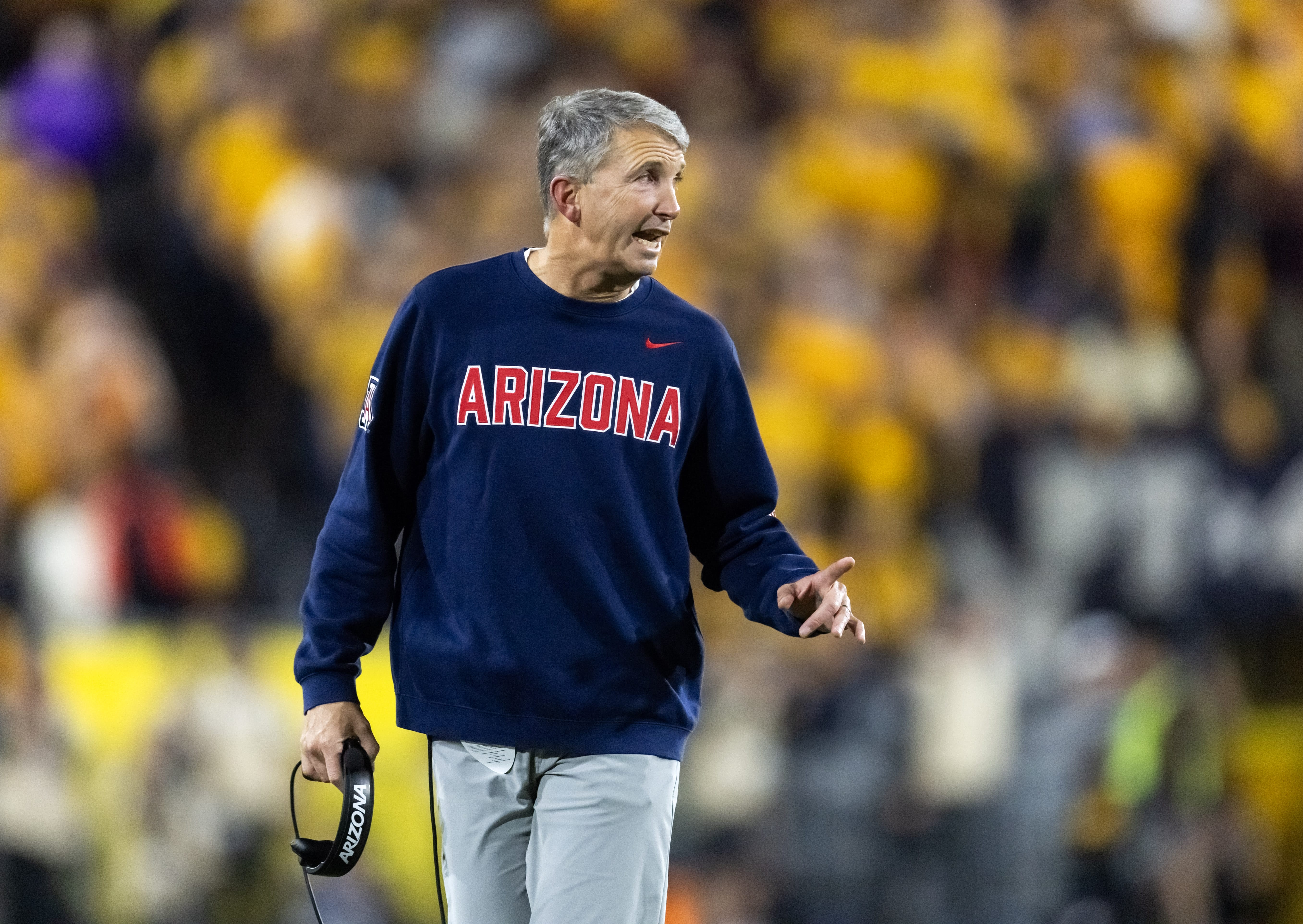 Arizona Wildcats head coach Brent Brennan