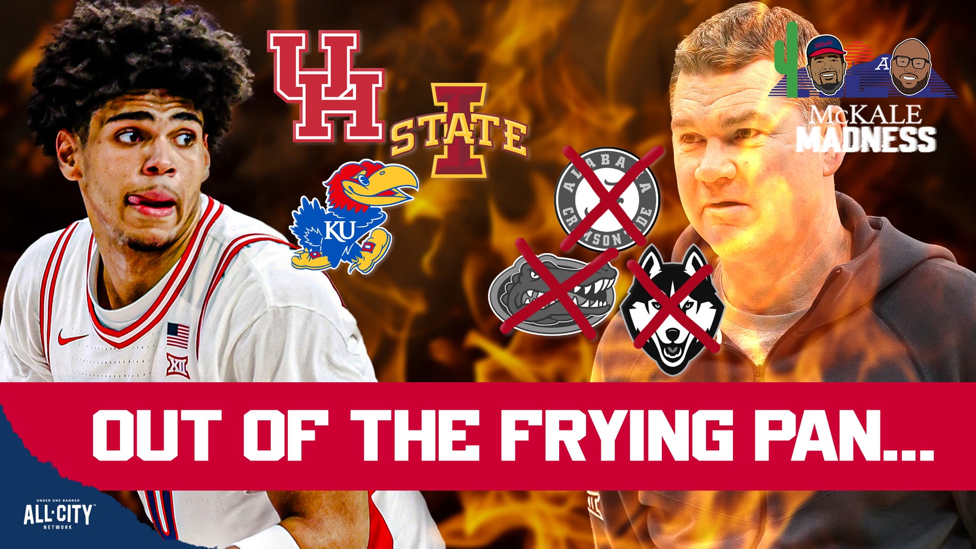 out of the frying pan