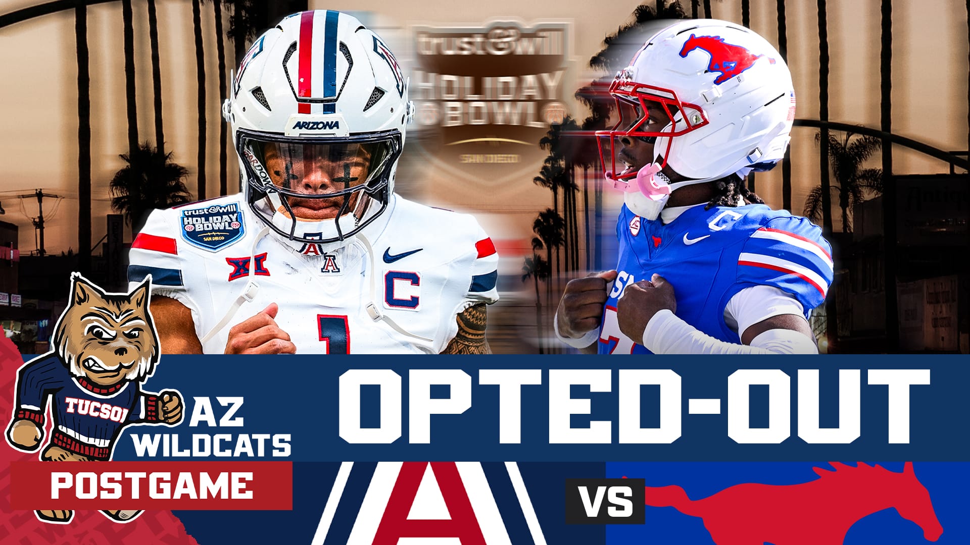 Arizona Wildcat fans made the trip to San Diego but the Arizona Wildcats football team failed to show up until the 2nd half of the game tonight. SMU torched Arizona’s depleted secondary in the first half and Arizona’s offense was no where to be found. The second half was a different story but with the same result. Arizona shut out SMU in the 2nd half but was unable to overcome to deficit the built for themselves. What is there to be made of the offensive blunder? What is to be made of Genesis Smith, Treydan Stukes, and Dalton Johnson opting out of the bowl game? What is to be made of the 2025 season? Join Damon Fairall and Kevin Thomas on the AZ Wildcats Podcast!