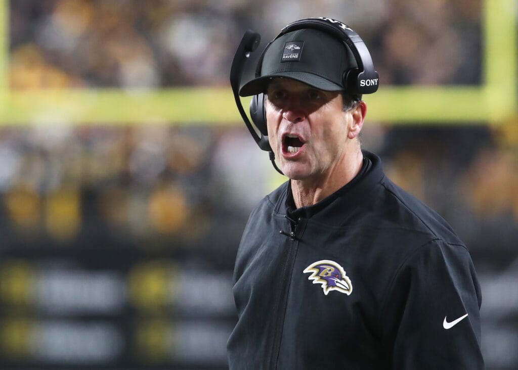 Former Ravens head coach and Cardinals coaching candidate John Harbaugh