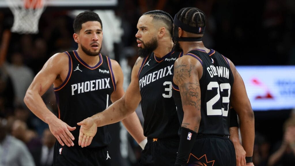 Suns' Devin Booker, Dillon Brooks and Jordan Goodwin