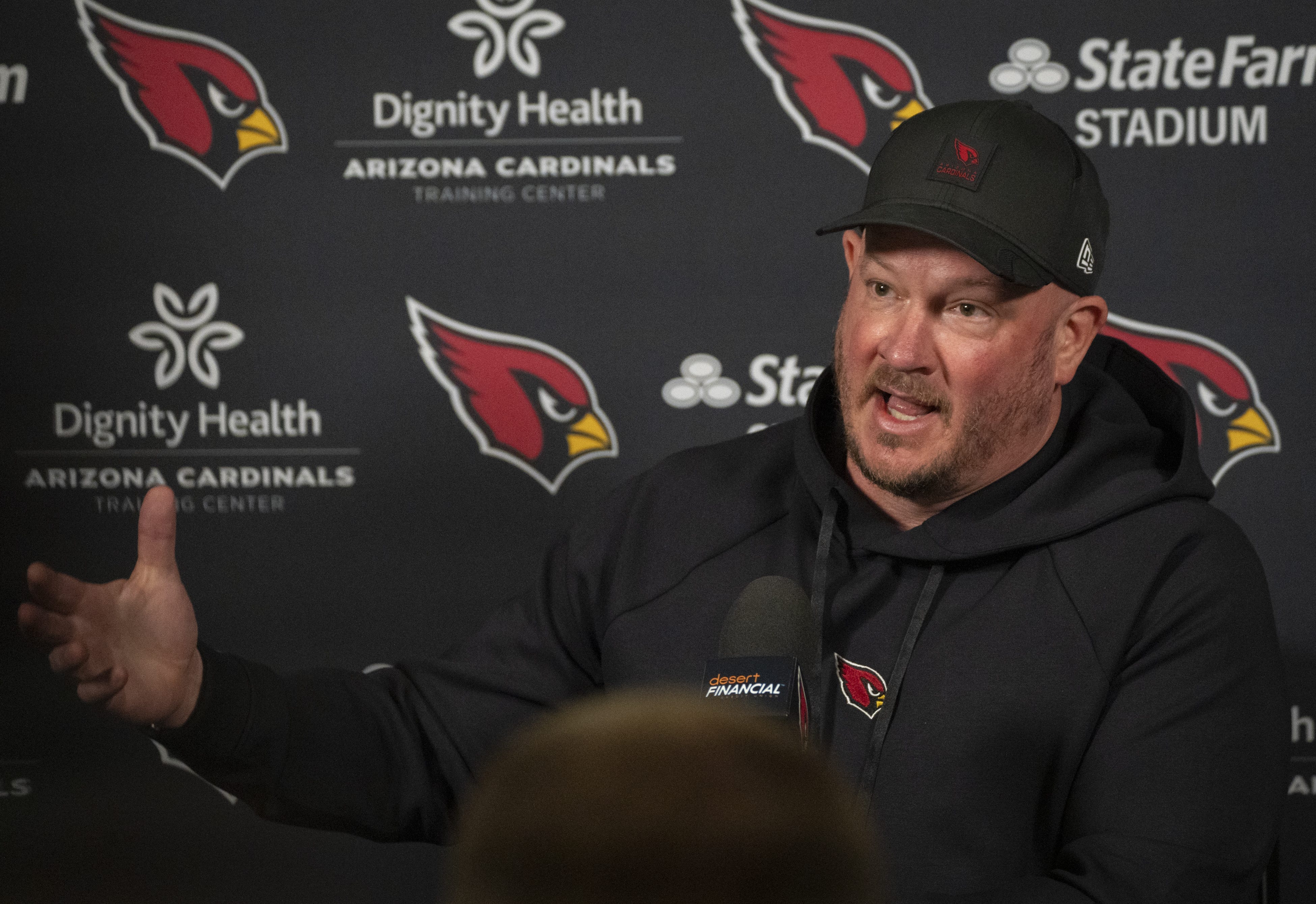 Arizona Cardinals offensive coordinator Nathaniel Hackett