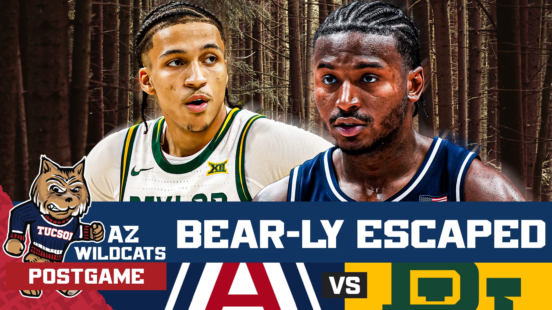 The Arizona Wildcats stayed in Texas after their big win against Houston and faced Baylor and Scott Drew tonight. Cameron Carr went off for Baylor, Jaden Bradley set career highs, Brayden Burries seems to be back at full strength and boy was that scary. Tommy Lloyd’s bunch narrowly avoided a big upset loss in Waco, Texas. How can the Wildcats continue this momentum and ensure they win the Big 12? Join Damon Fairall and Kevin Thomas on the AZ Wildcats Podcast!