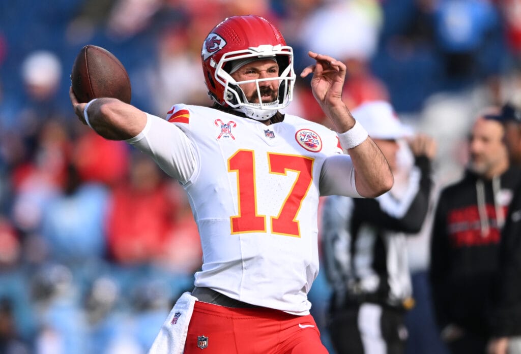 Former Kansas City Chiefs and new Arizona Cardinals QB Gardner Minshew.