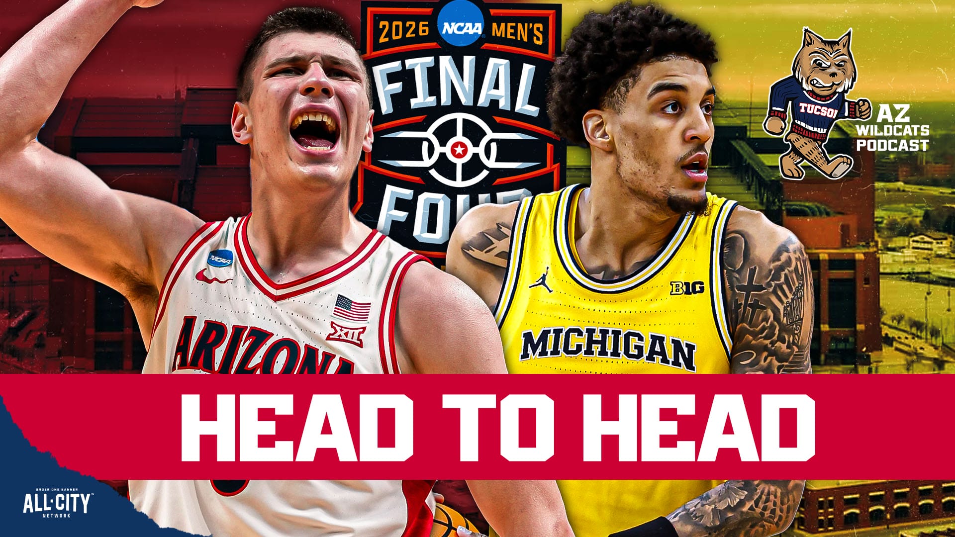 The Arizona Wildcats will face off with the Michigan Wolverines in Indy on Saturday in the Final Four. Arizona has been a dominant two way force all season long. Jaden Bradley, Brayden Burries, Ivan Kharhchenkov, Koa Peat, Motiejus Krivas and company have been a difficult test for any opponent this season. Michigan is built very similarly to Arizona and is sure to give Arizona it’s biggest challenge to date with Yaxel Lendgeborg, Elliot Cadeau, Morez Johnson and Aday Mara. Which matchups will decide this showdown? PLUS! Your hot takes on the Final Four and so much more! Join Damon Fairall and Kevin Thomas on the AZ Wildcats Podcast!