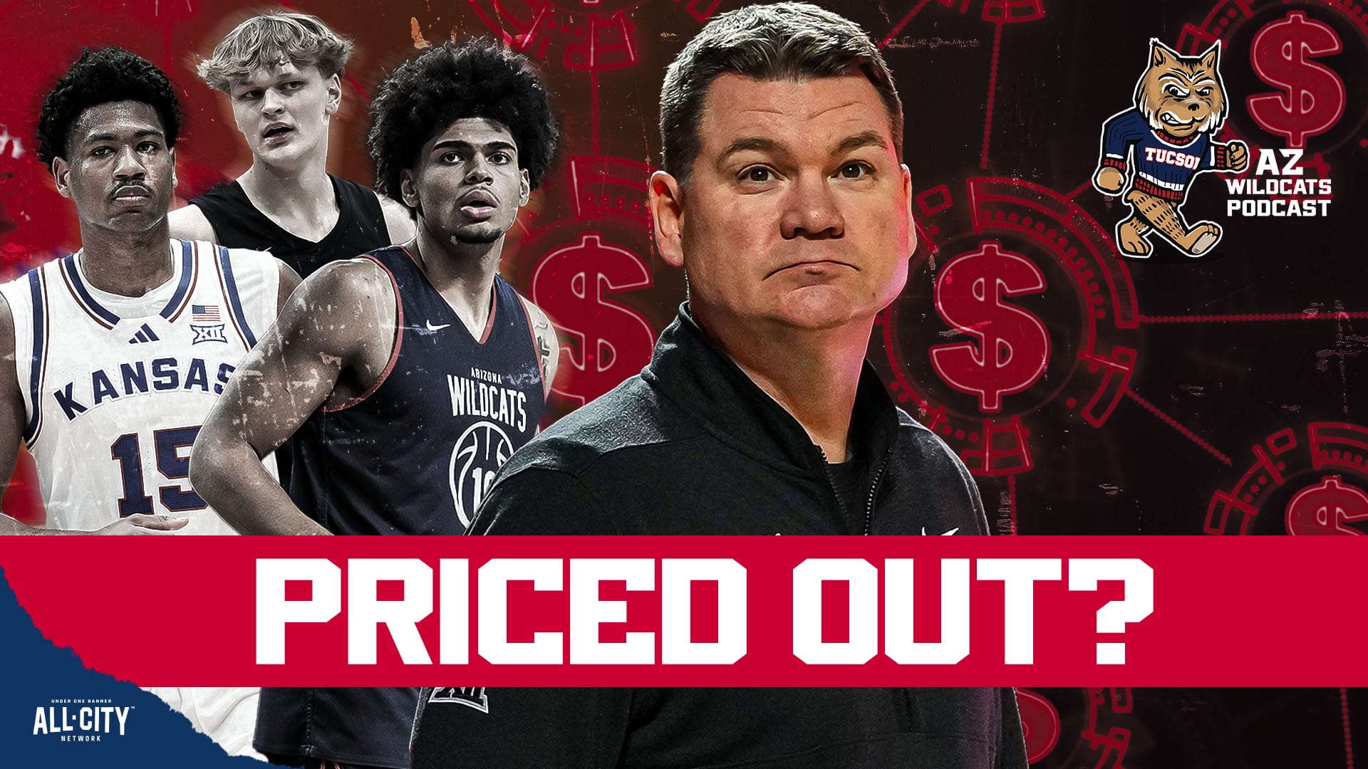 The Arizona Wildcats have potentially been removed from the Bryson Tiller sweepstakes. The Kansas transfer recently canceled a visit with Tommy Lloyd, Caleb Holt and Arizona. Miami and Missouri seem to be the primary reasons for why the visit is no longer taking place today. Where could Arizona look to next for a power forward? Koa Peat, Miika Muurinen, Henri Veesaar, and more names will be discussed for the opening today and we also explore 7 other names and some international prospects that could make their way to Tucson. PLUS! Some NIL discussion, Kevin’s a phone game addict, and MORE! Join Damon Fairall and Kevin Thomas on the AZ Wildcats Podcast!