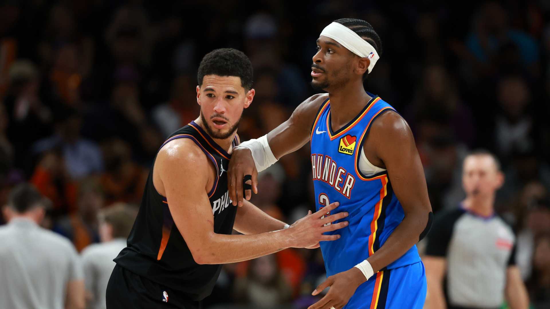 Suns' Devin Booker and Thunder's Shai Gilgeous-Alexander