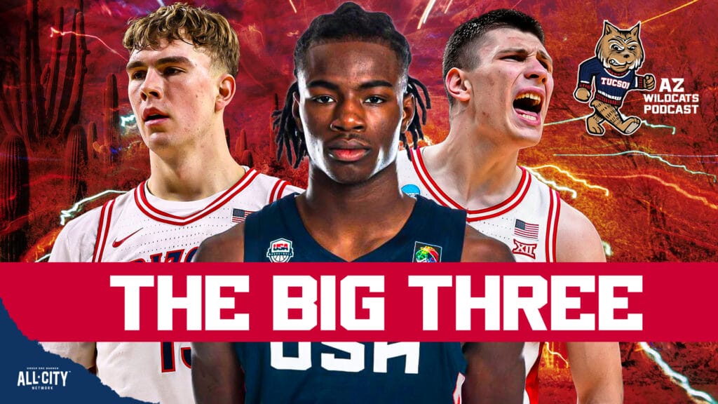 The Arizona Wildcats may be missing a starting PF but do they already have the Best Big 3 in College Basketball? Caleb Holt, Ivan Kharchenkov and Motiejus Krivas might be the best trio in all of college hoops, today we examine some of the competition for that title.
