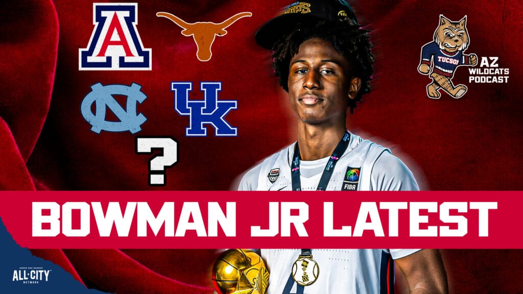 The Arizona Wildcats are getting a visit from rising top 15 recruit in 2027, NaVorro Bowman Jr. Bowman Jr will visit Arizona and Tommy Lloyd after the conclusion of Peach Jam later this month. Should Arizona be all in on him? Why won’t Sean Miller just go away?!