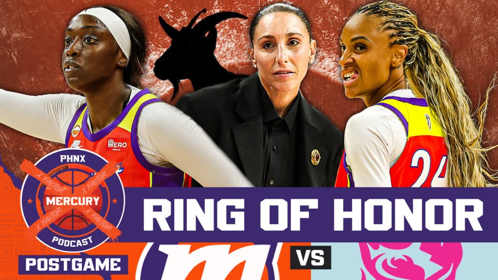 Mercury's Kahleah Copper, Diana Taurasi and DeWanna Bonner