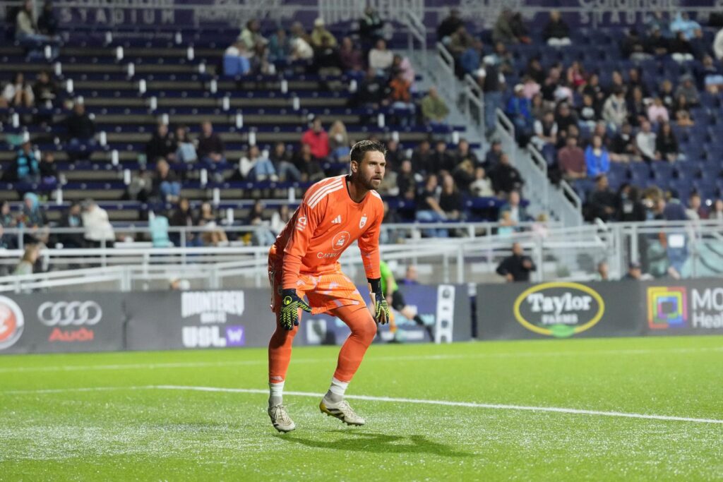 Patrick Rakovsky of Phoenix RIsing stands in his penalty area