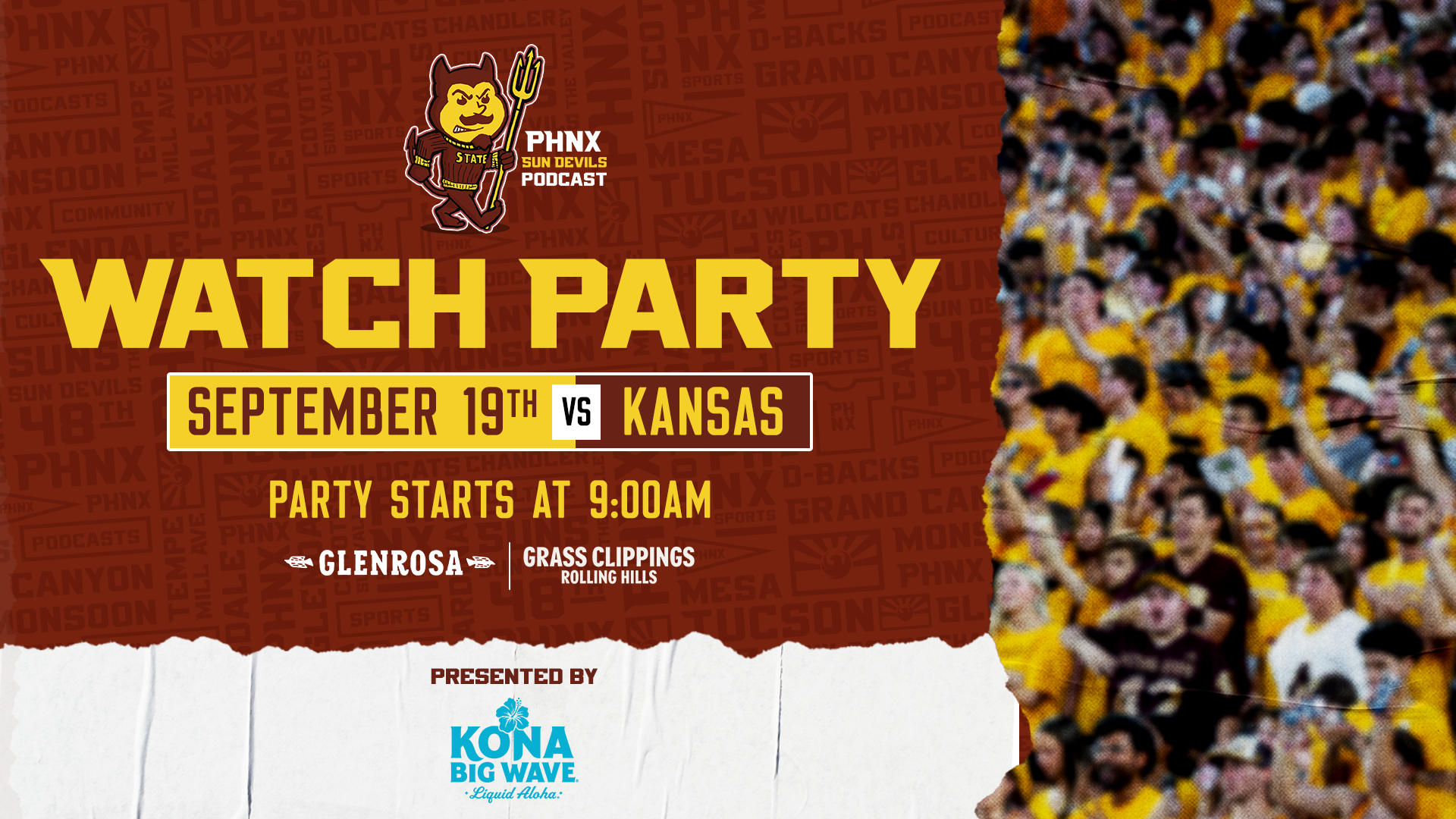 PHNX Sun Devils Watch Party Presented by Kona Big Wave