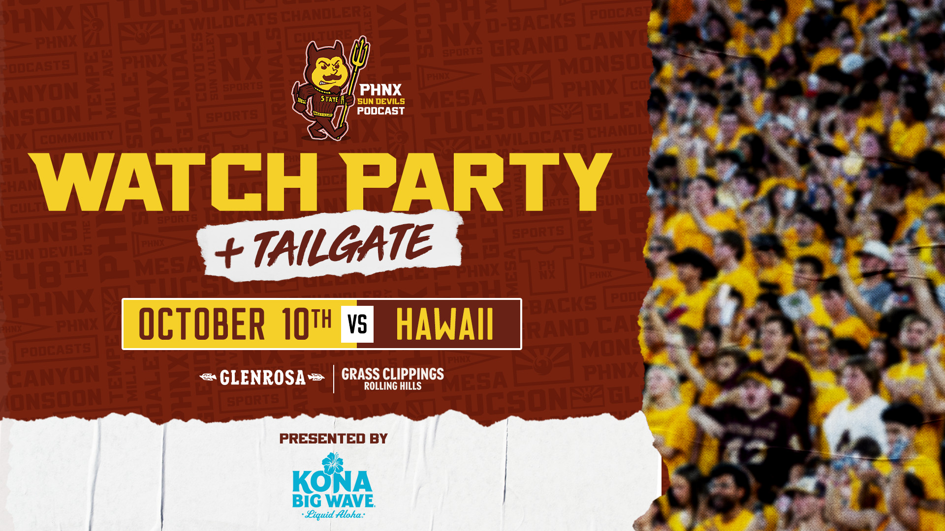 PHNX Sun Devils Tailgate and Watch PArty at Grass Clippings