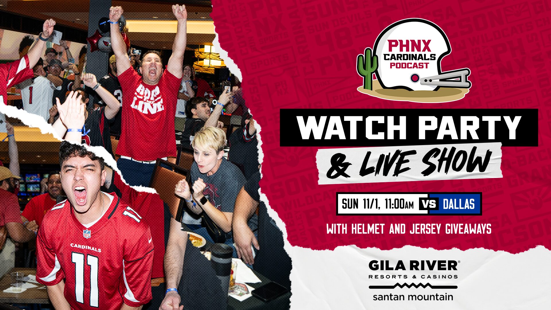 PHNX Cardinals Live Show and Watch Party at Gila River Resorts and Casinos – SanTan Mountain