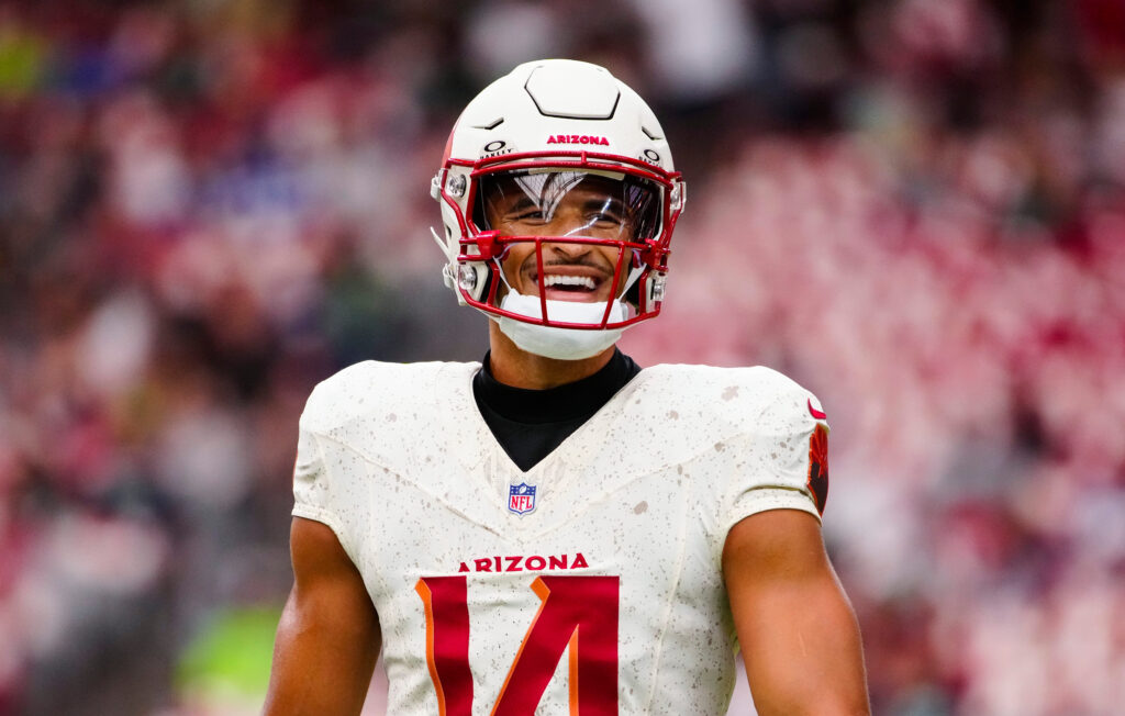 2026 09 20T202934Z 1975713717 MT1USATODAY29874771 RTRMADP 3 ARIZONA CARDINALS RECEIVER MICHAEL WILSON SMILES PRIOR TO A
