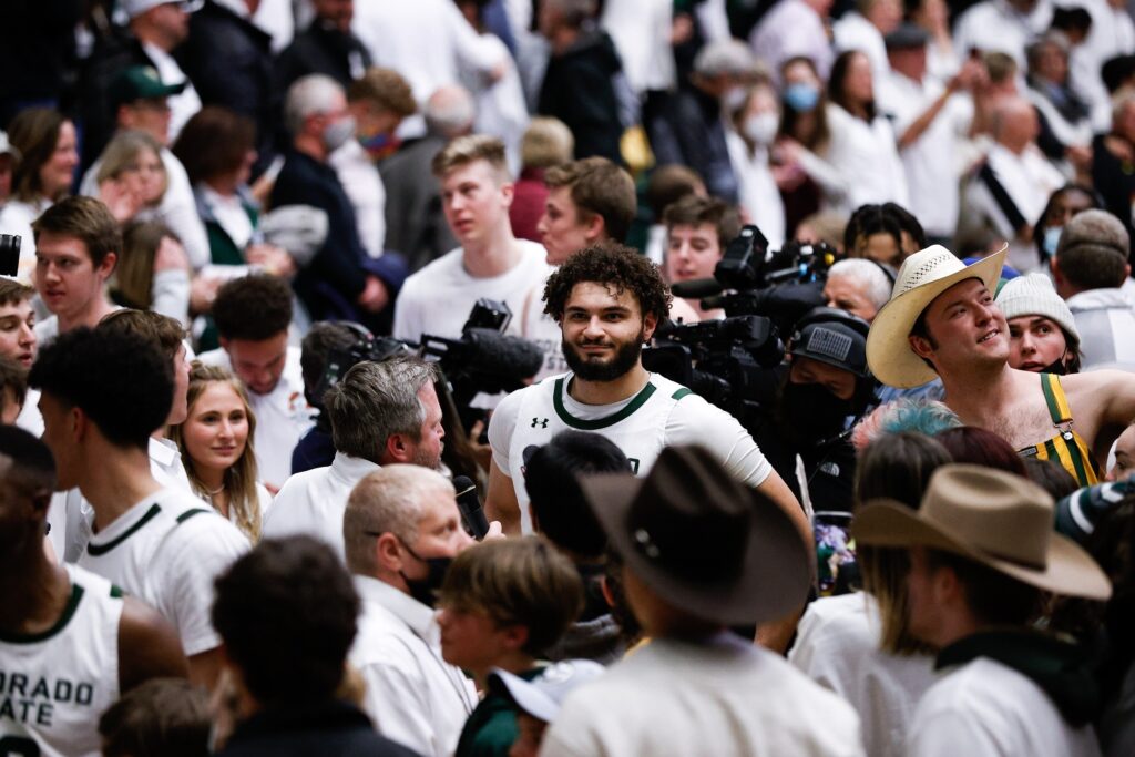Colorado State takes down Wyoming, the students storm the floor on a night to remember at Moby Arena