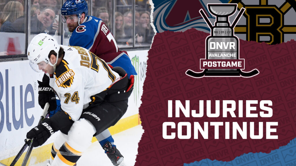 DNVR Avalanche Podcast: Artturi Lehkonen injured as the Avalanche can’t hang with Bruins