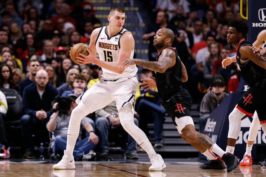 Who advances if the Nuggets and Rockets meet in the first round?