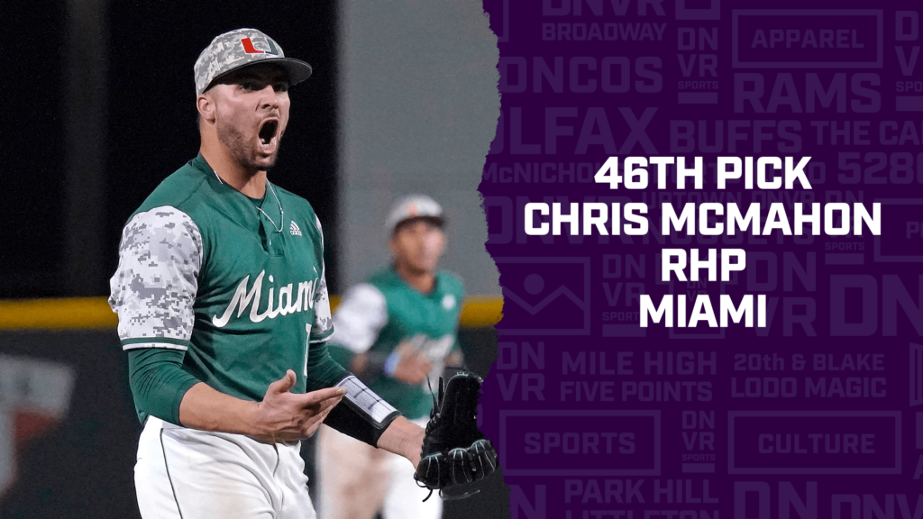 Colorado Rockies select RHP Chris McMahon with 46th overall pick in MLB Draft