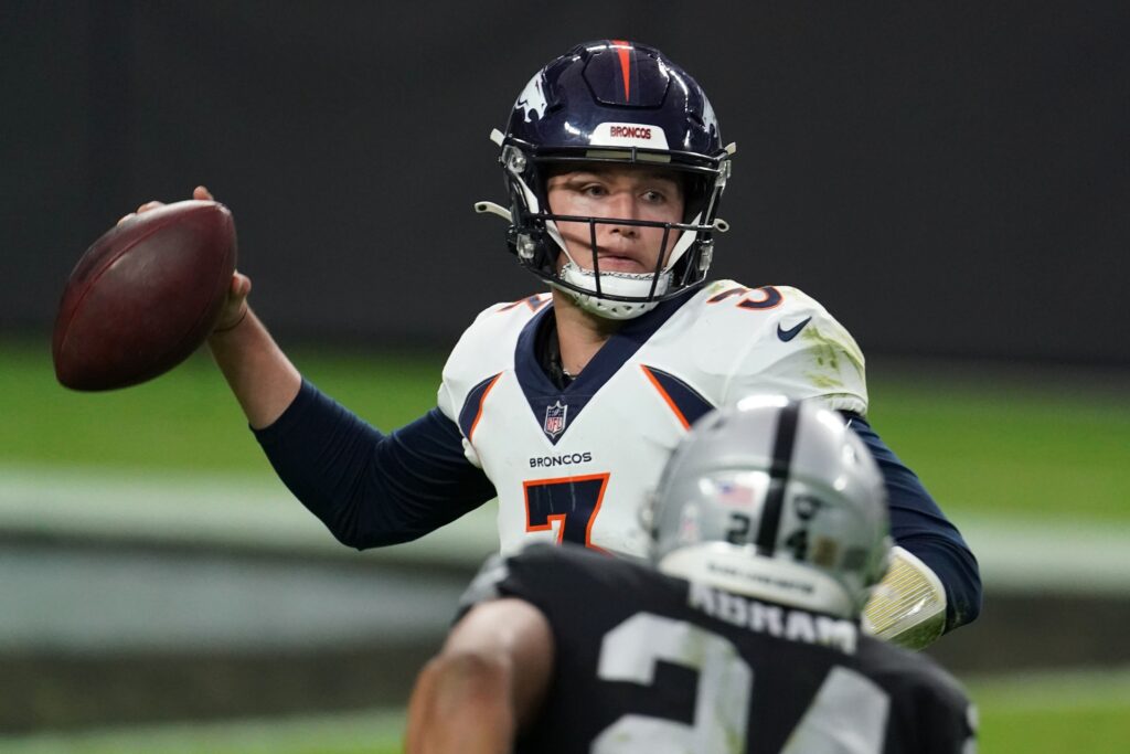 There’s a “chance” Drew Lock doesn’t play on Sunday, but not because he’s getting benched