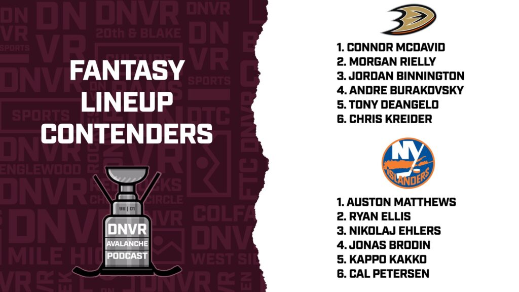 DNVR Avalanche Podcast: Best NHL Fantasy Lineups