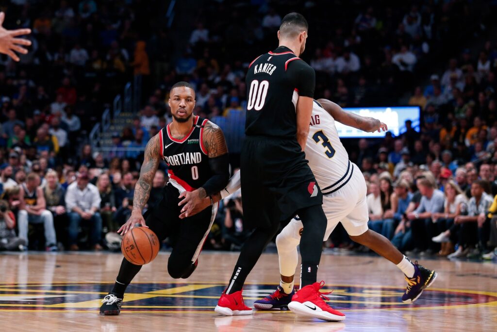Rearview closeouts and pick-up points: How Denver’s guards are accounting for Damian Lillard, Trail Blazers’ sharpshooters in Round 2