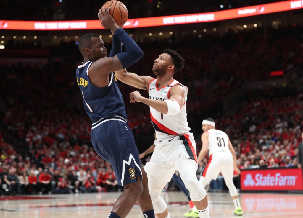 Nuggets bounce back from Game 3 heartbreak to even series against Trail Blazers