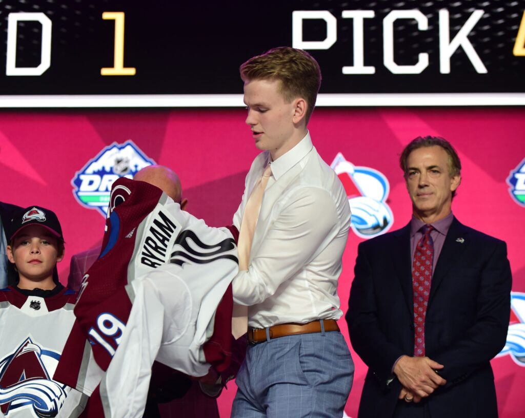 Sakic dodges Barrie question while adding draft’s top defenseman