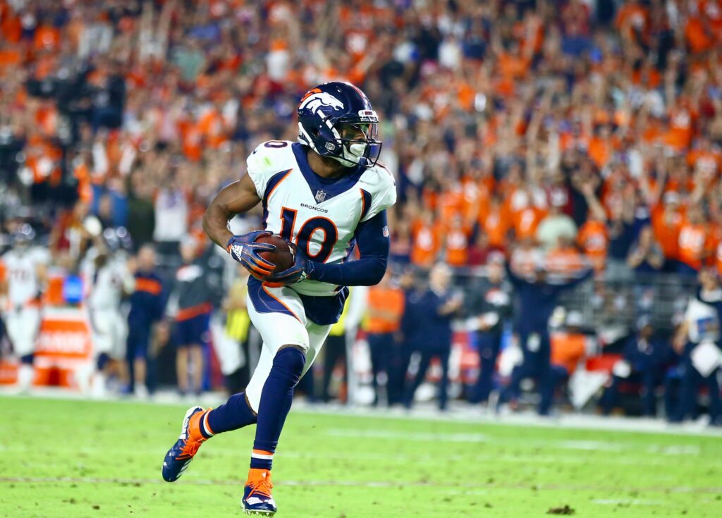 Who is most likely to trade for Emmanuel Sanders and what will the Broncos get?