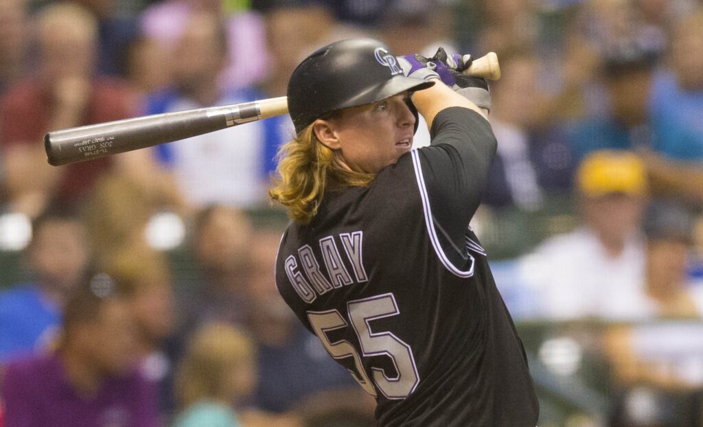 WATCH: Jon Gray hits longest home run of Rockies season