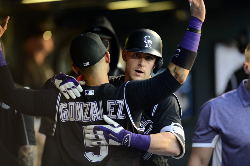 Mary from Parker is trying to help Carlos Gonzalez and Trevor Story break out of slumps