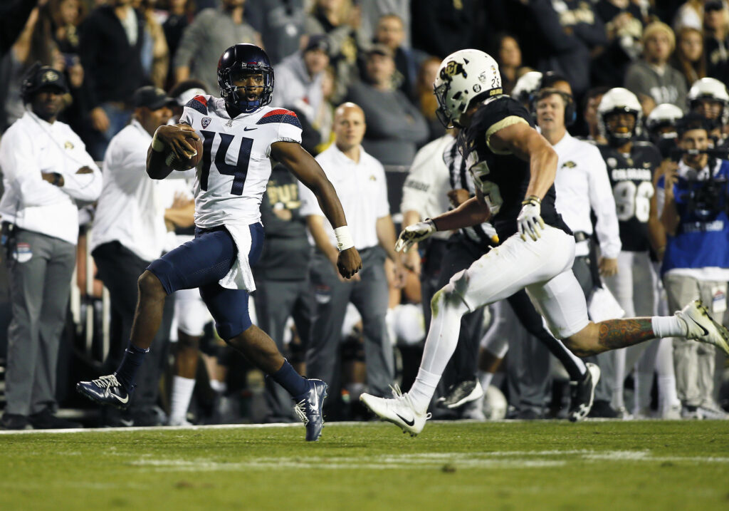 Khalil Tate could not be stopped on his way to a new FBS rushing record