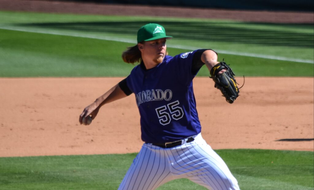 Gray Ks 10, Barnes delivers in clutch in Rockies 7-5 win over Dodgers