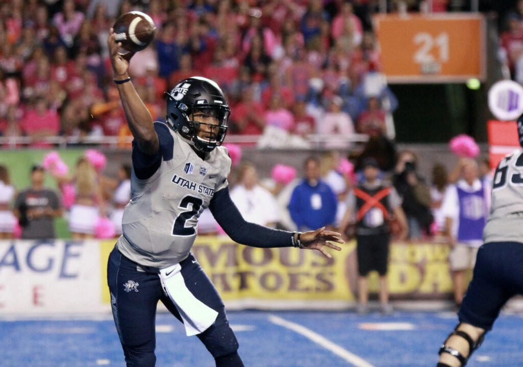 Utah State quarterback Myers forces discipline of defense