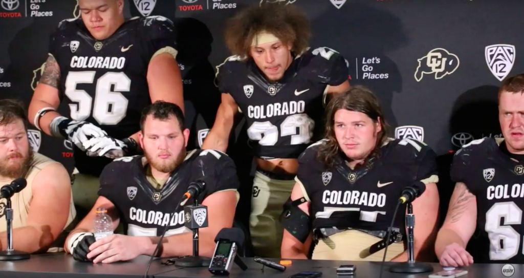 Phillip Lindsay and the offensive line discuss ‘Sefo’s soft hands’