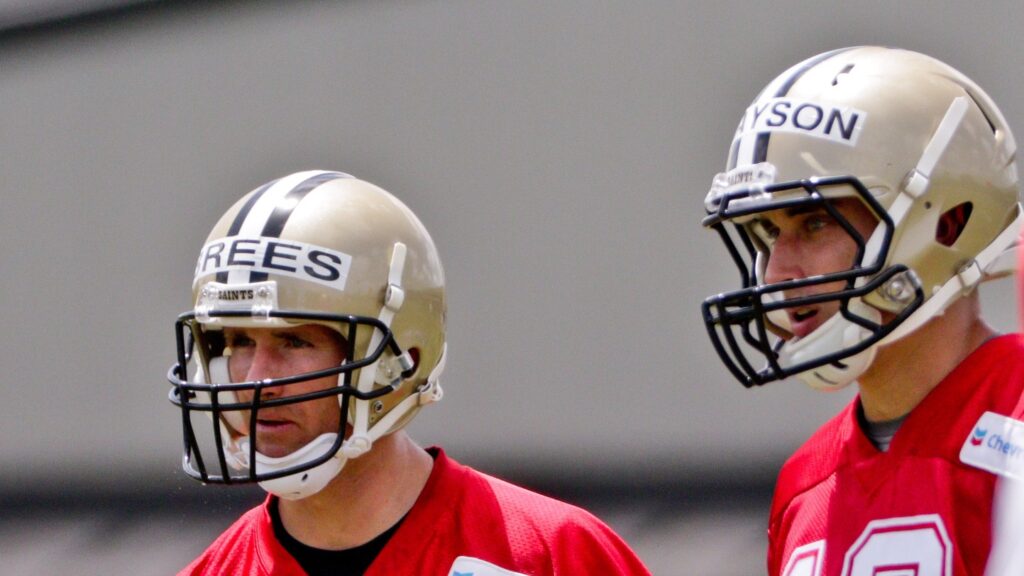Drew Brees pranks Garrett Grayson in New Orleans Saints camp