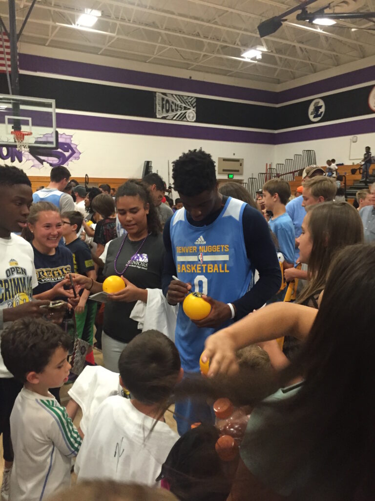 Denver Nuggets take over South High School for team scrimmage